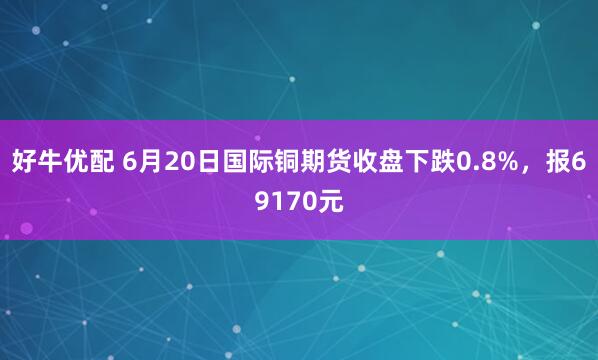 好牛优配 6月20日国际铜期货收盘下跌0.8%，报69170元