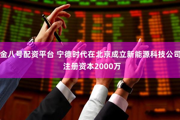金八号配资平台 宁德时代在北京成立新能源科技公司  注册资本2000万